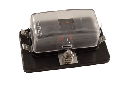 Säkringshållare för 4st säkringar ATO/ATC med led indikator